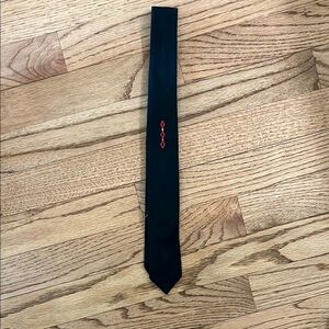 Black Tie with Red Accent